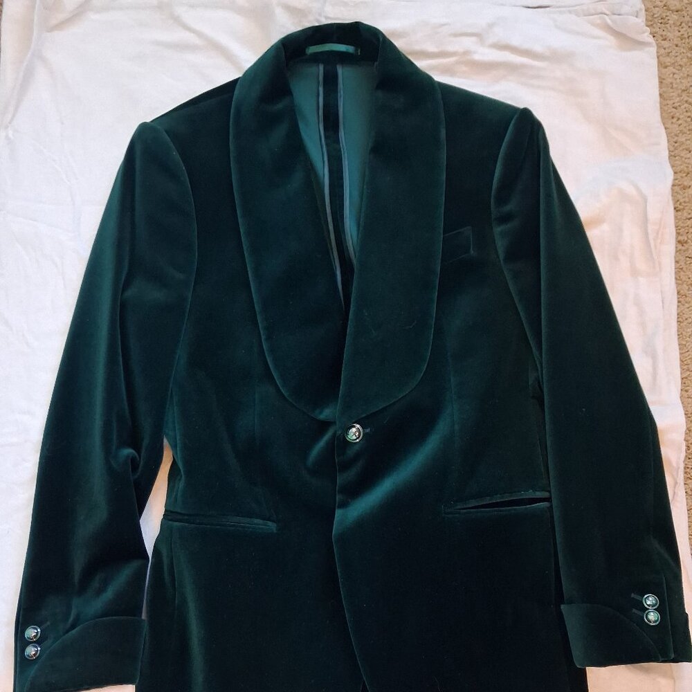 Formal Green Velvet Jacket